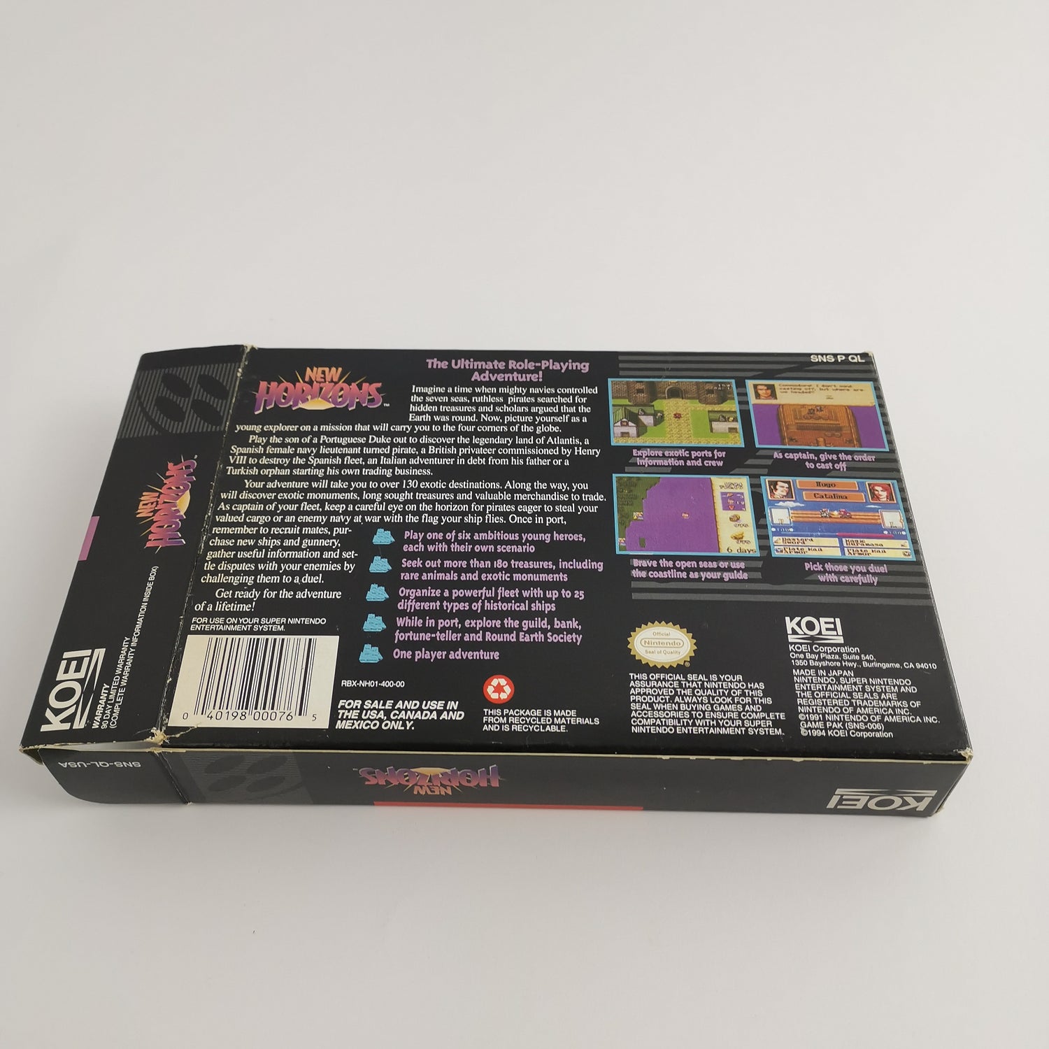 Super Nintendo Game: New Horizons + Poster | Snes Game - OVP NTSC-U/C USA