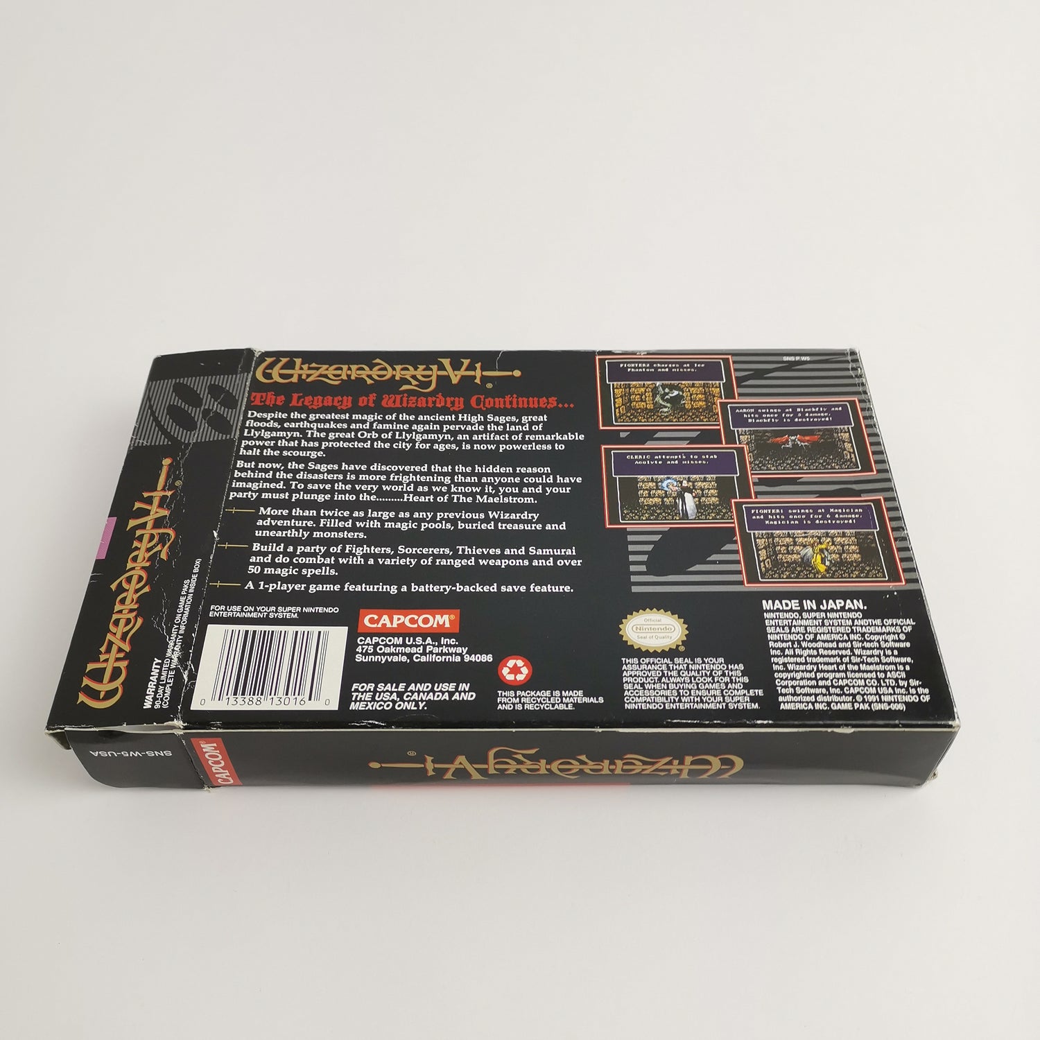 Super Nintendo Game: Wizardry V 5 The Heart of Maelstrom | Snes Game - Original Box USA