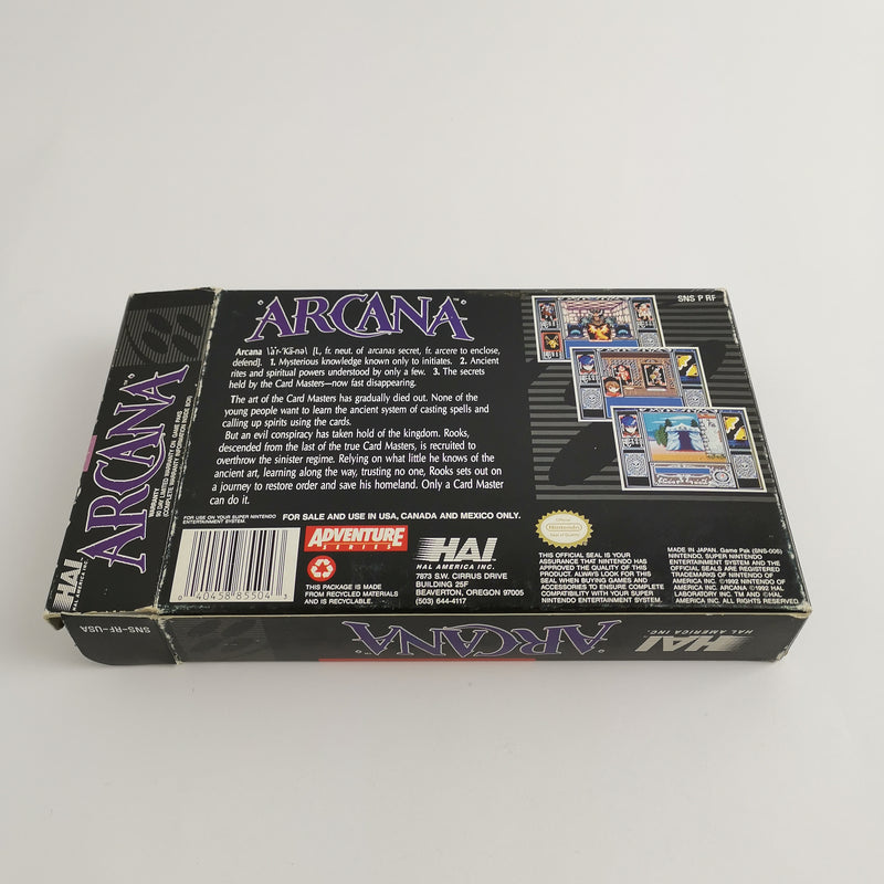 Super Nintendo Game: Arcana | Snes Game - OVP NTSC-U/C USA