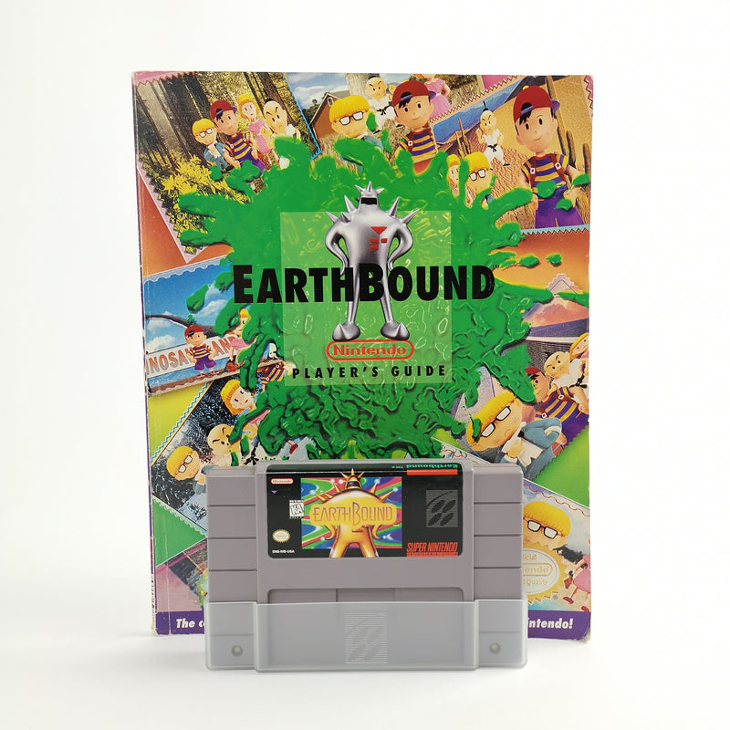 Super Nintendo Game: Earthbound + Players Guide | Snes Game Module - NTSC USA