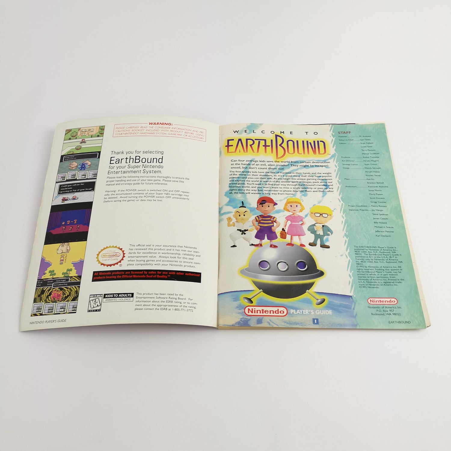 Super Nintendo Game: Earthbound + Players Guide | Snes Game Module - NTSC USA