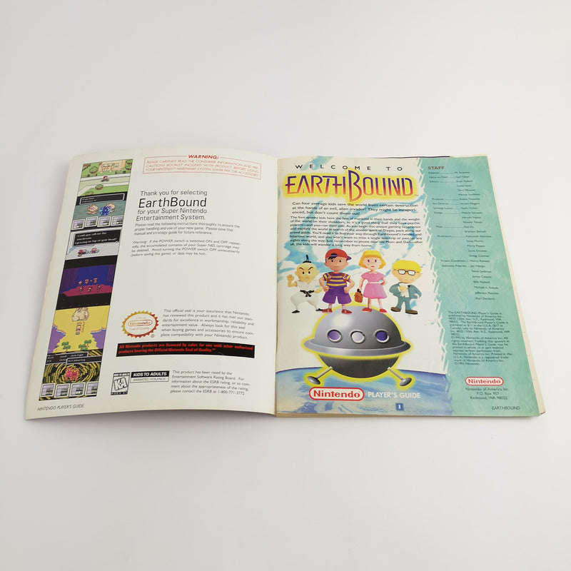 Super Nintendo Game: Earthbound + Players Guide | Snes Game Module - NTSC USA