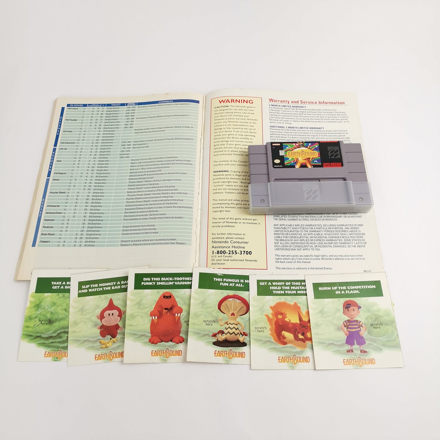 Super Nintendo Game: Earthbound + Players Guide | Snes Game Module - NTSC USA