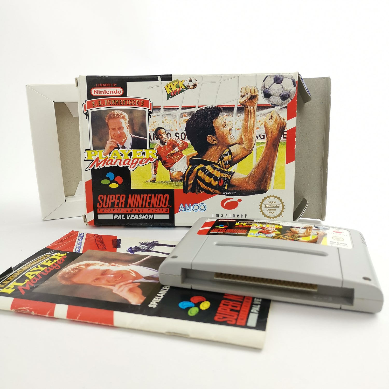 Super Nintendo Game: KH Rummenigges Player Manager | Snes Game - OVP PAL