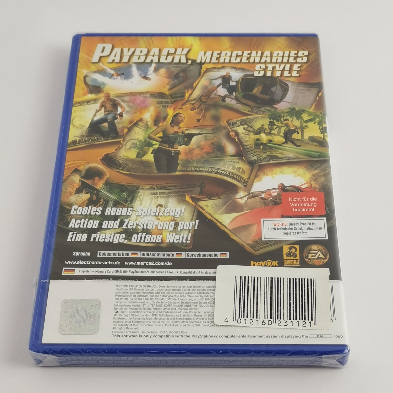 Sony Playstation 2 Game: Mercenaries 2 World in Flames | PS2 OVP - NEW USK18