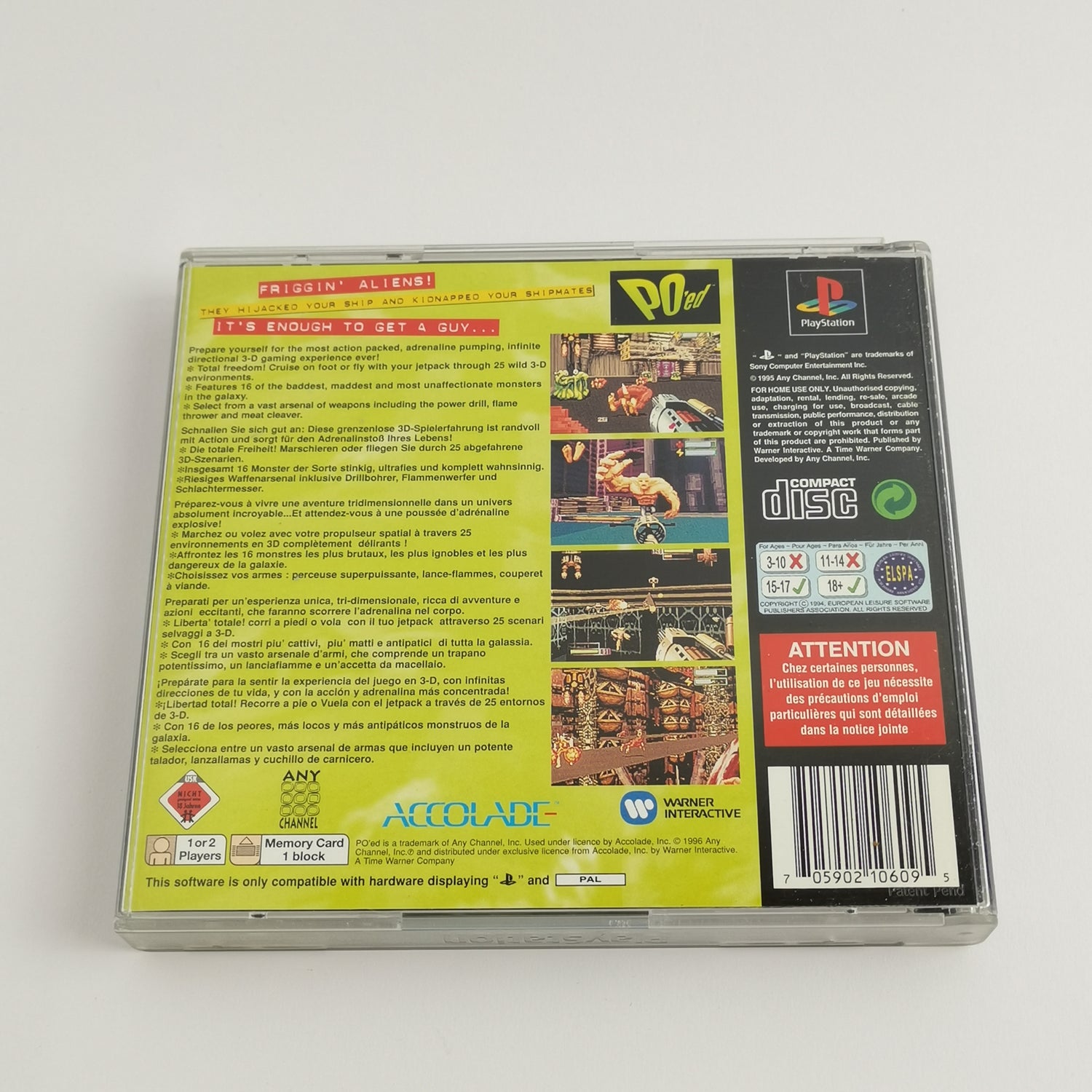 Sony Playstation 1 Spiel : Po´ed / POED | PS1 PSX OVP - PAL Version