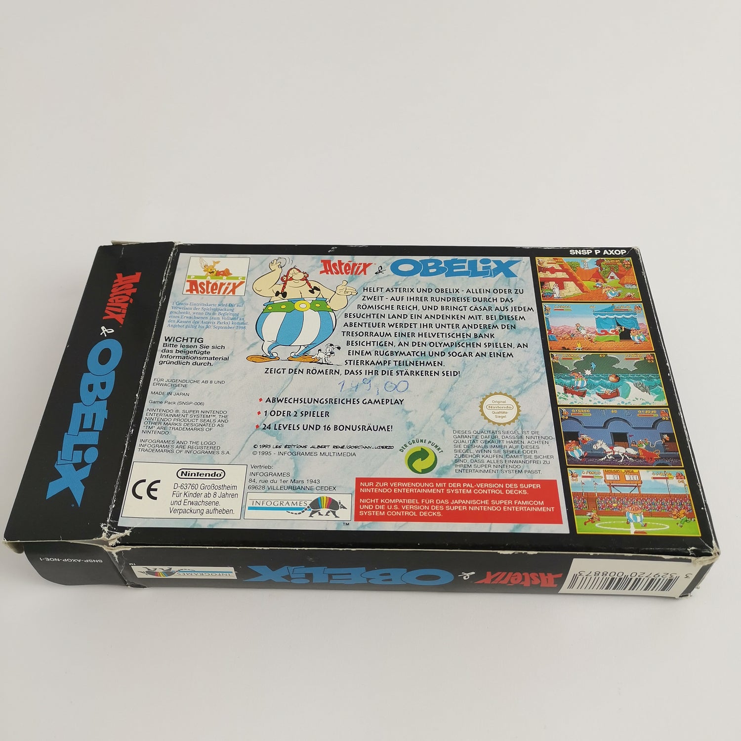 Super Nintendo game: Asterix & Obelix in original packaging - Infogrames | SNES OVP PAL NOE-1