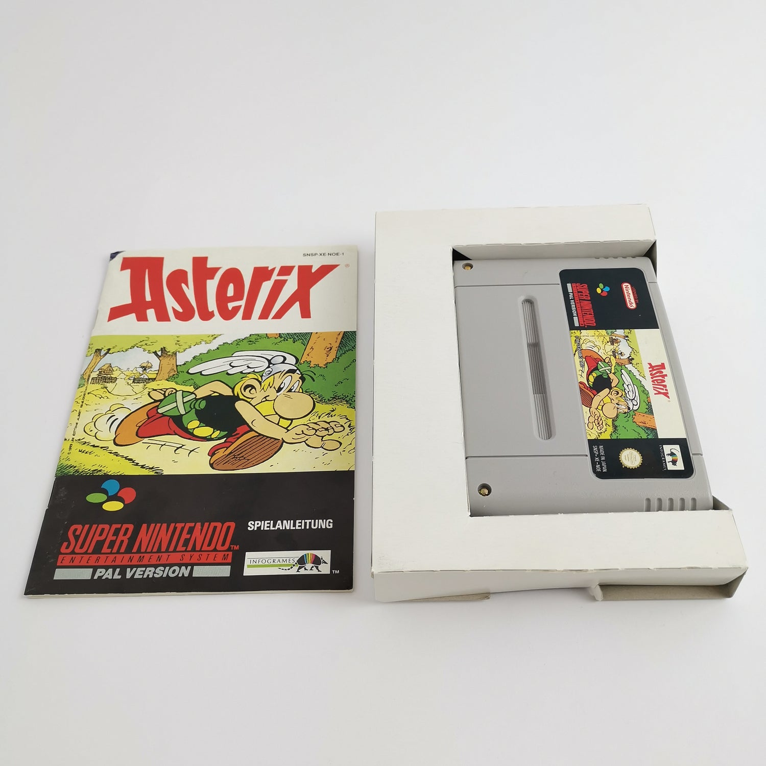 Super Nintendo Spiel : Asterix in OVP - Infogrames | SNES OVP - dt. PAL NOE-2