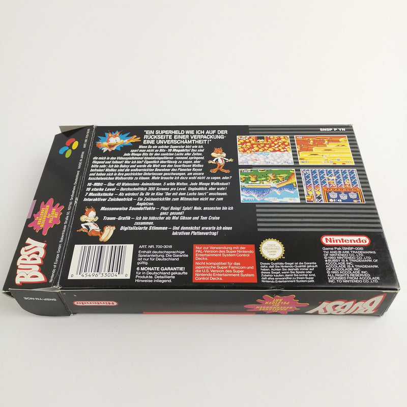 Super Nintendo game: Bubsy in original packaging | SNES OVP CIB - German PAL NOE