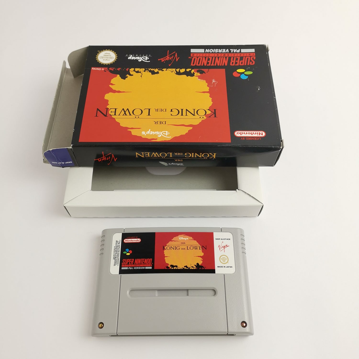 Super Nintendo game: The Lion King in original packaging | SNES original packaging - German PAL NOE