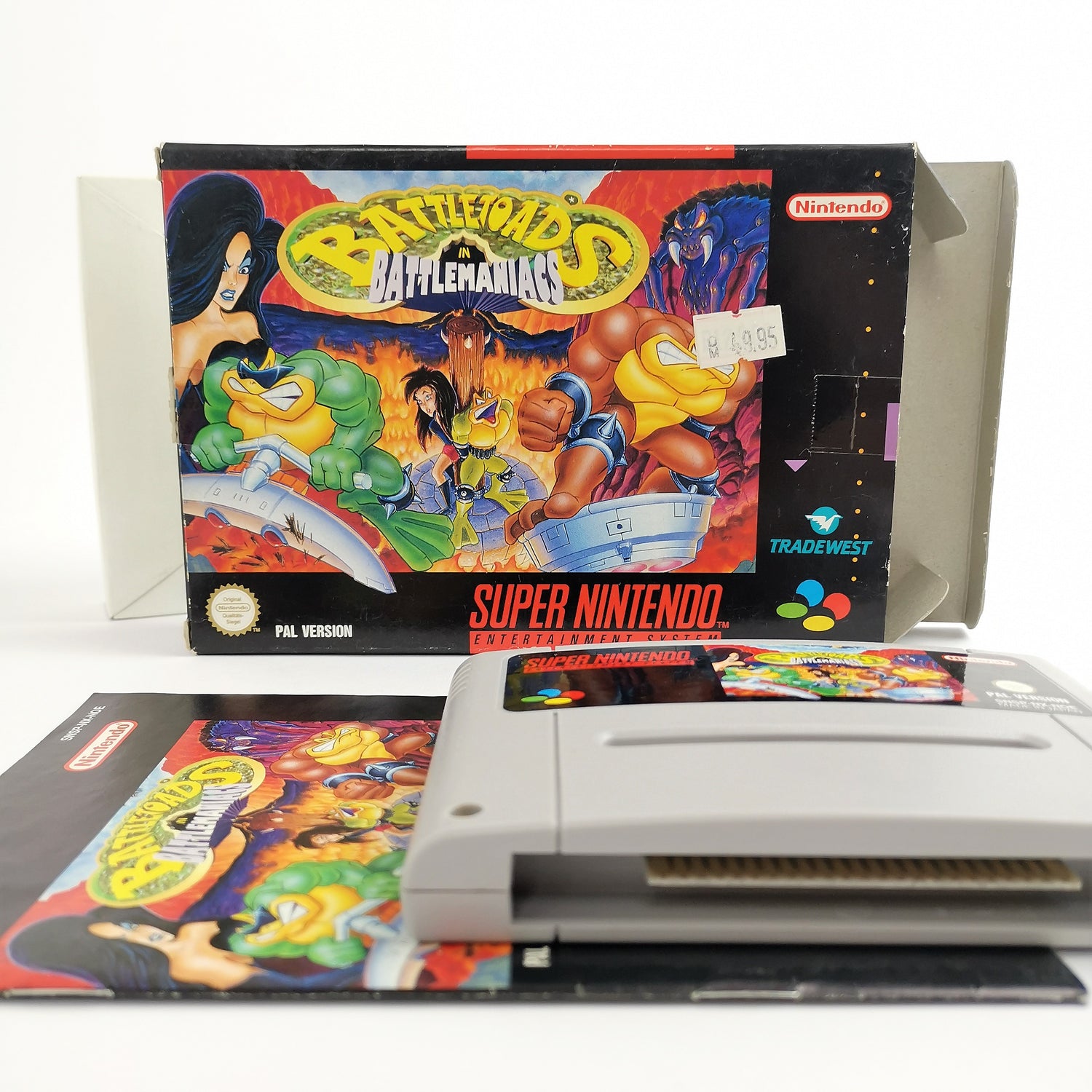 Super Nintendo Spiel : Battletoads in Battlemaniacs | SNES OVP CIB - dt. PAL NOE