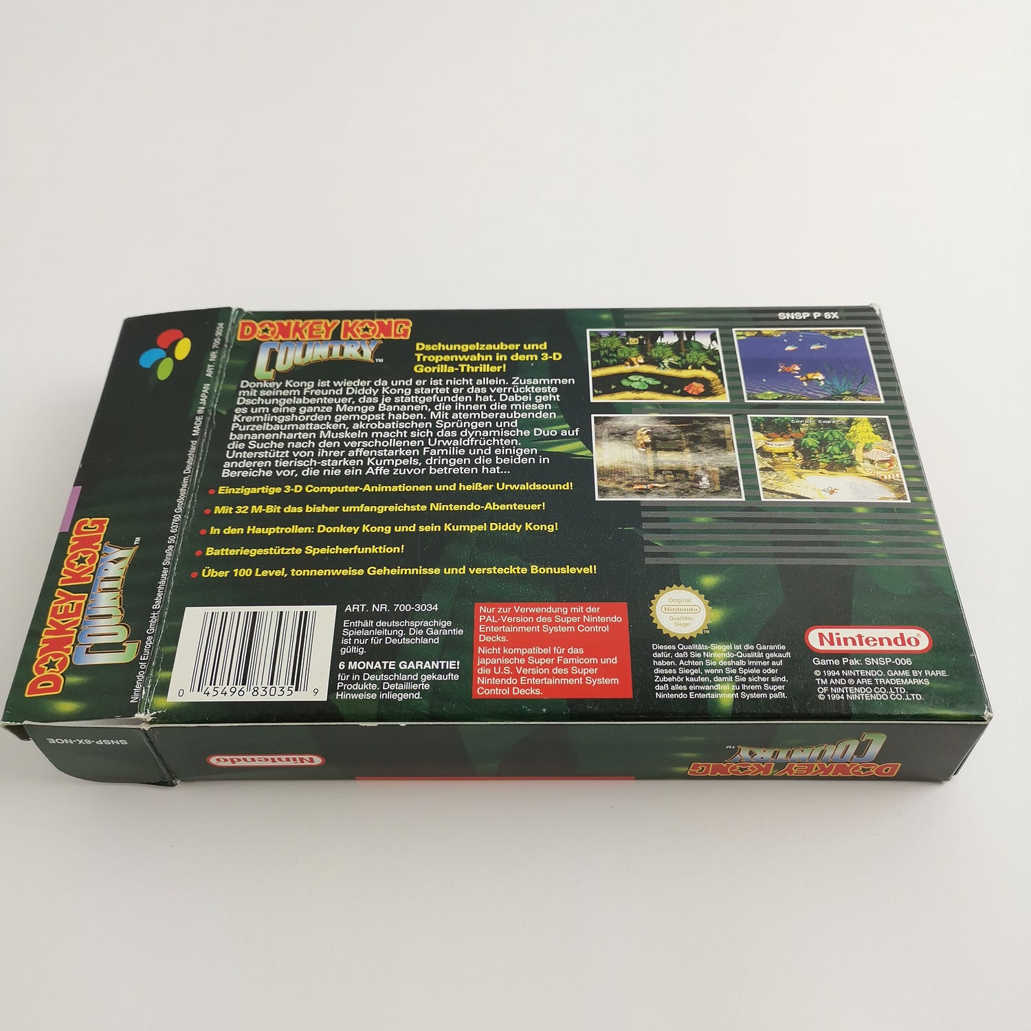 Super Nintendo game: Donkey Kong Country 1 in original packaging | SNES CIB - German PAL NOE