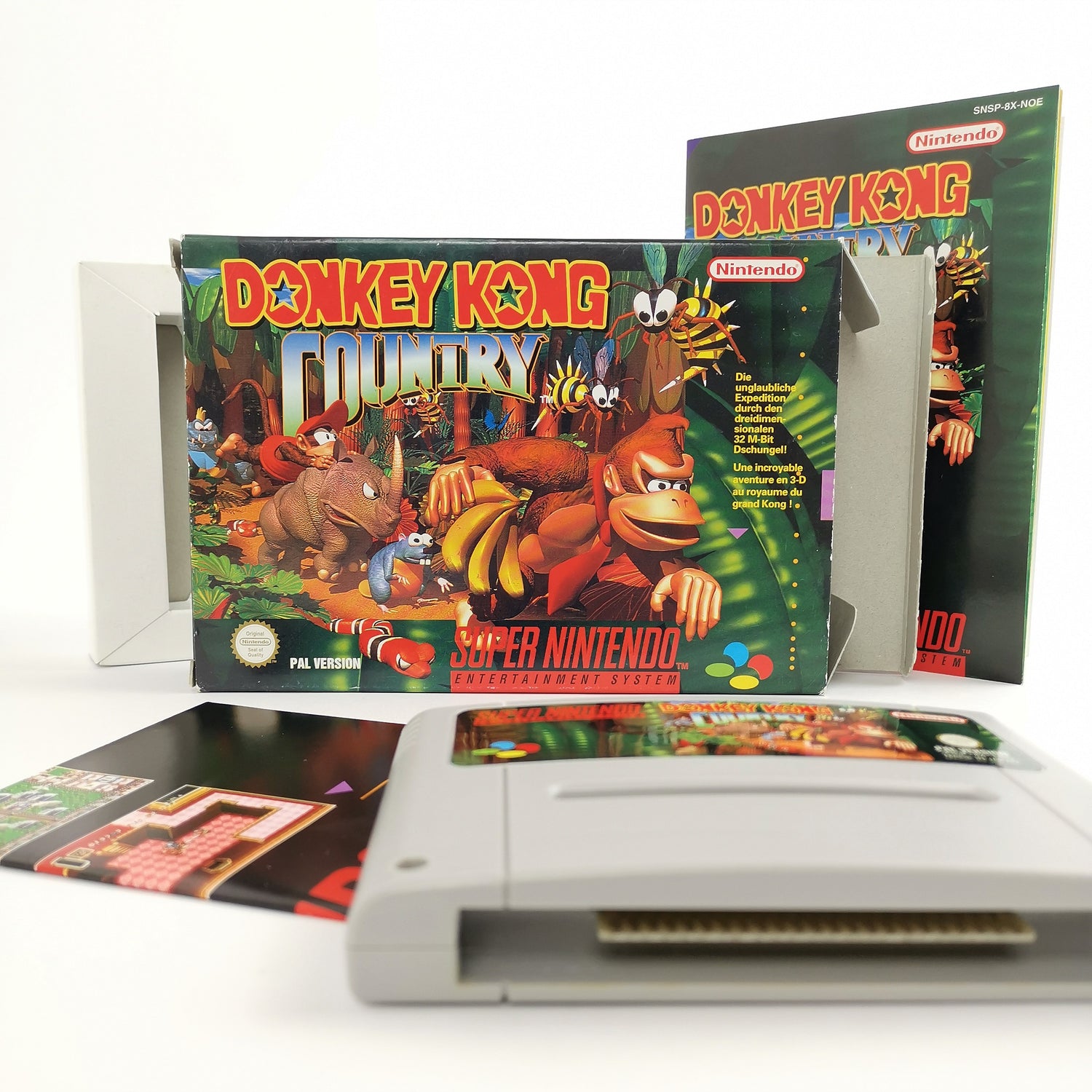 Super Nintendo game: Donkey Kong Country 1 in original packaging | SNES CIB - PAL FRG