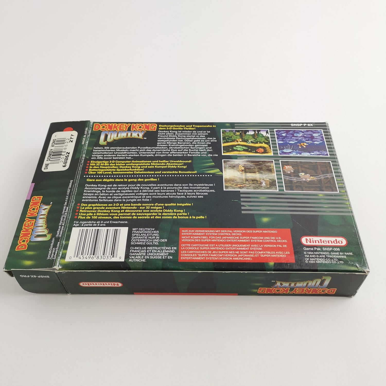 Super Nintendo game: Donkey Kong Country 1 in original packaging | SNES CIB - PAL FRG