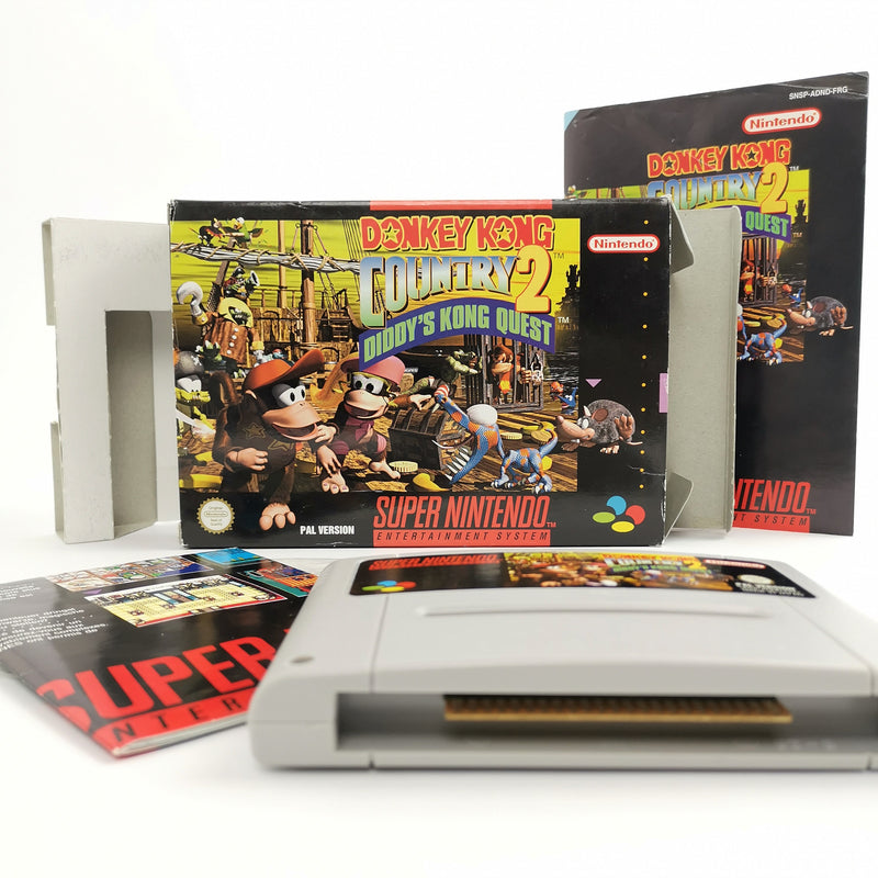 Super Nintendo game: Donkey Kong Country 2 in original packaging | SNES CIB - PAL FRG