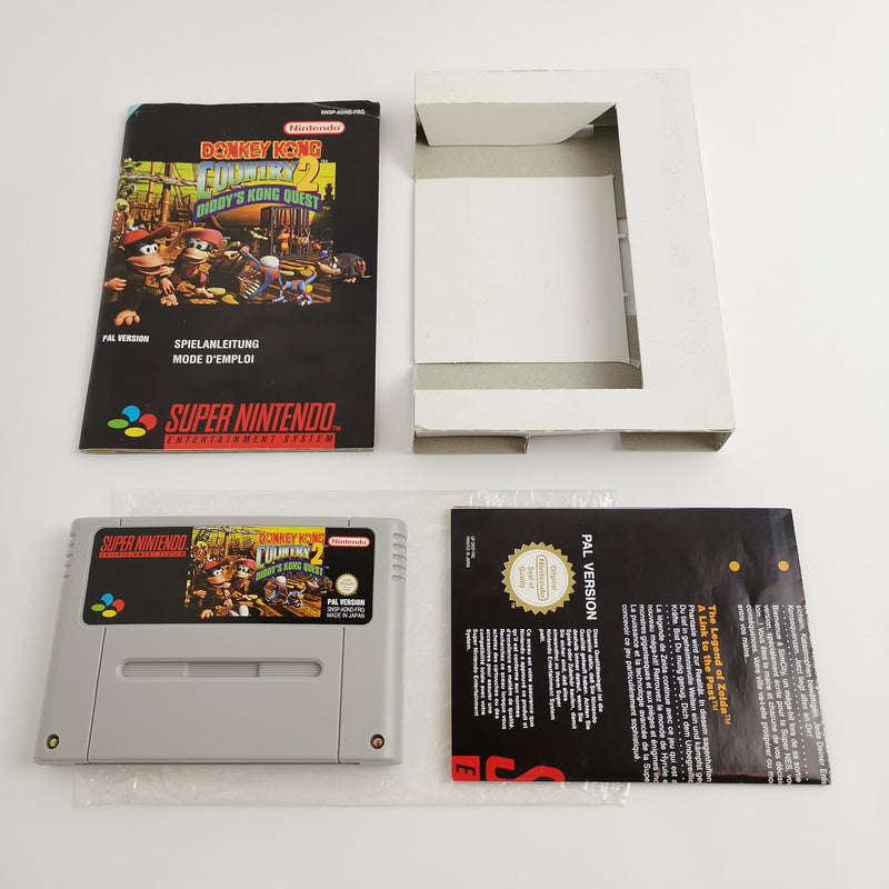 Super Nintendo game: Donkey Kong Country 2 in original packaging | SNES CIB - PAL FRG