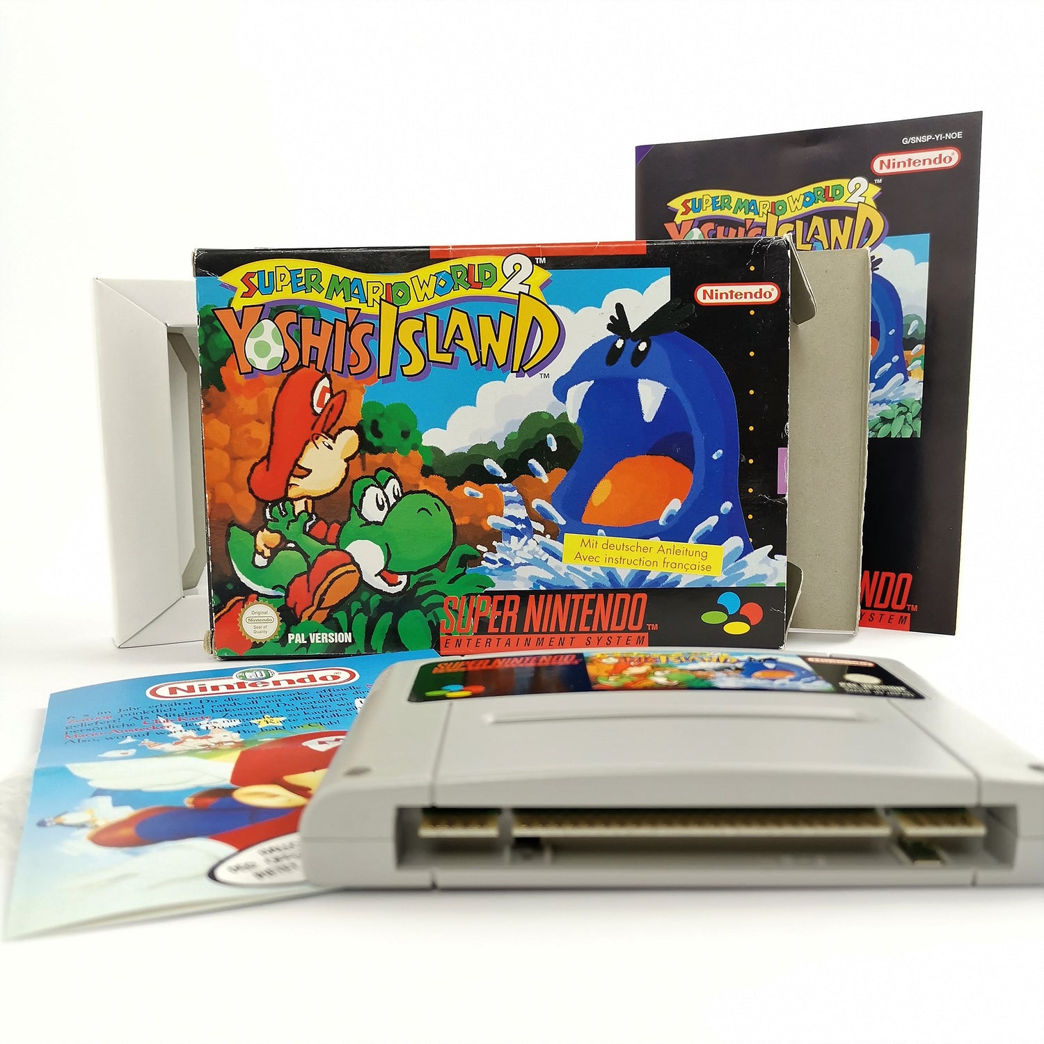 Super Nintendo Game: Super Mario World 2 Yoshi's Island | SNES original packaging - PAL GPS