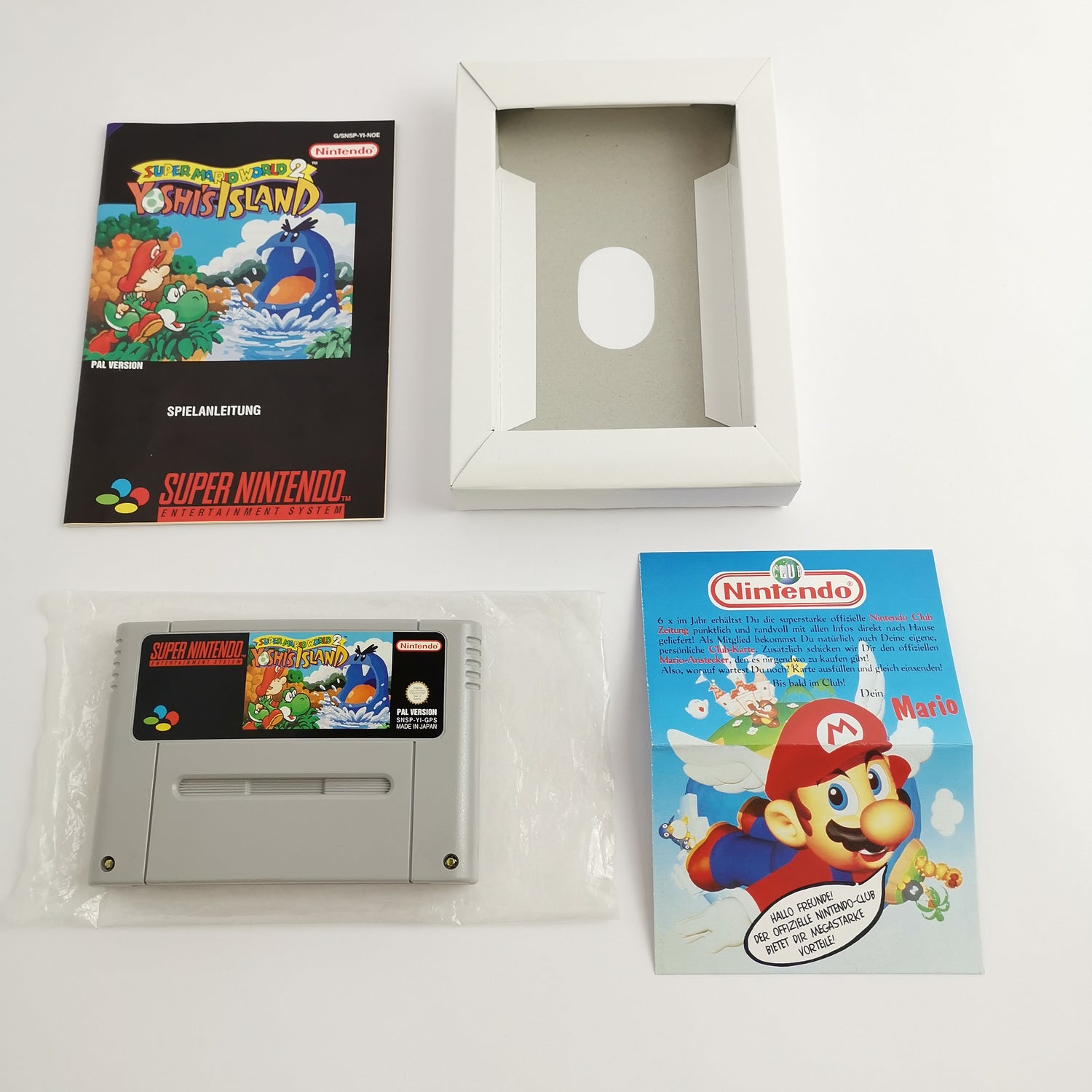 Super Nintendo Game: Super Mario World 2 Yoshi's Island | SNES original packaging - PAL GPS