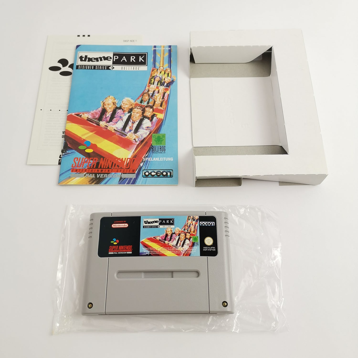 Super Nintendo game: Theme Park in original packaging | SNES CIB - PAL Version NOE