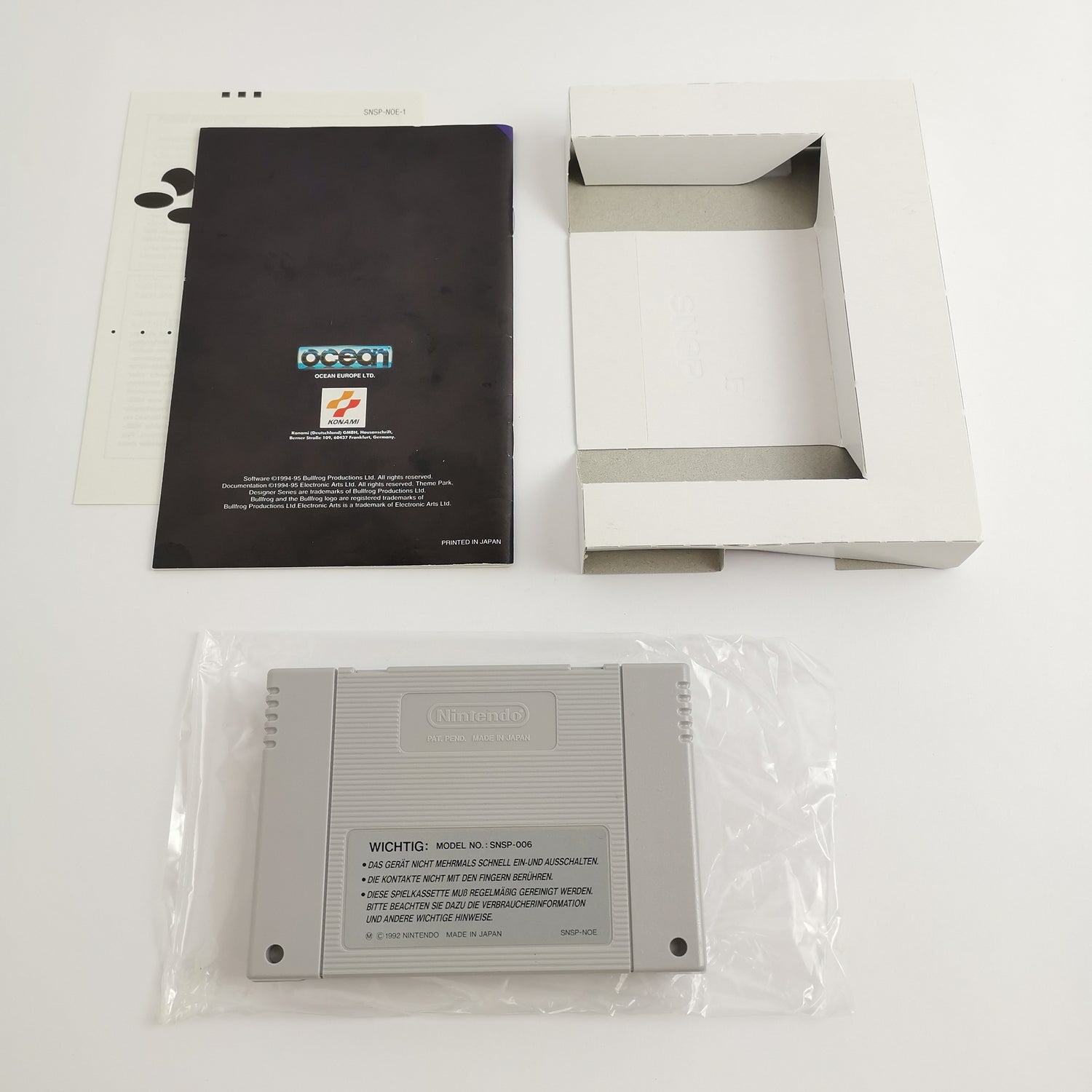 Super Nintendo game: Theme Park in original packaging | SNES CIB - PAL Version NOE