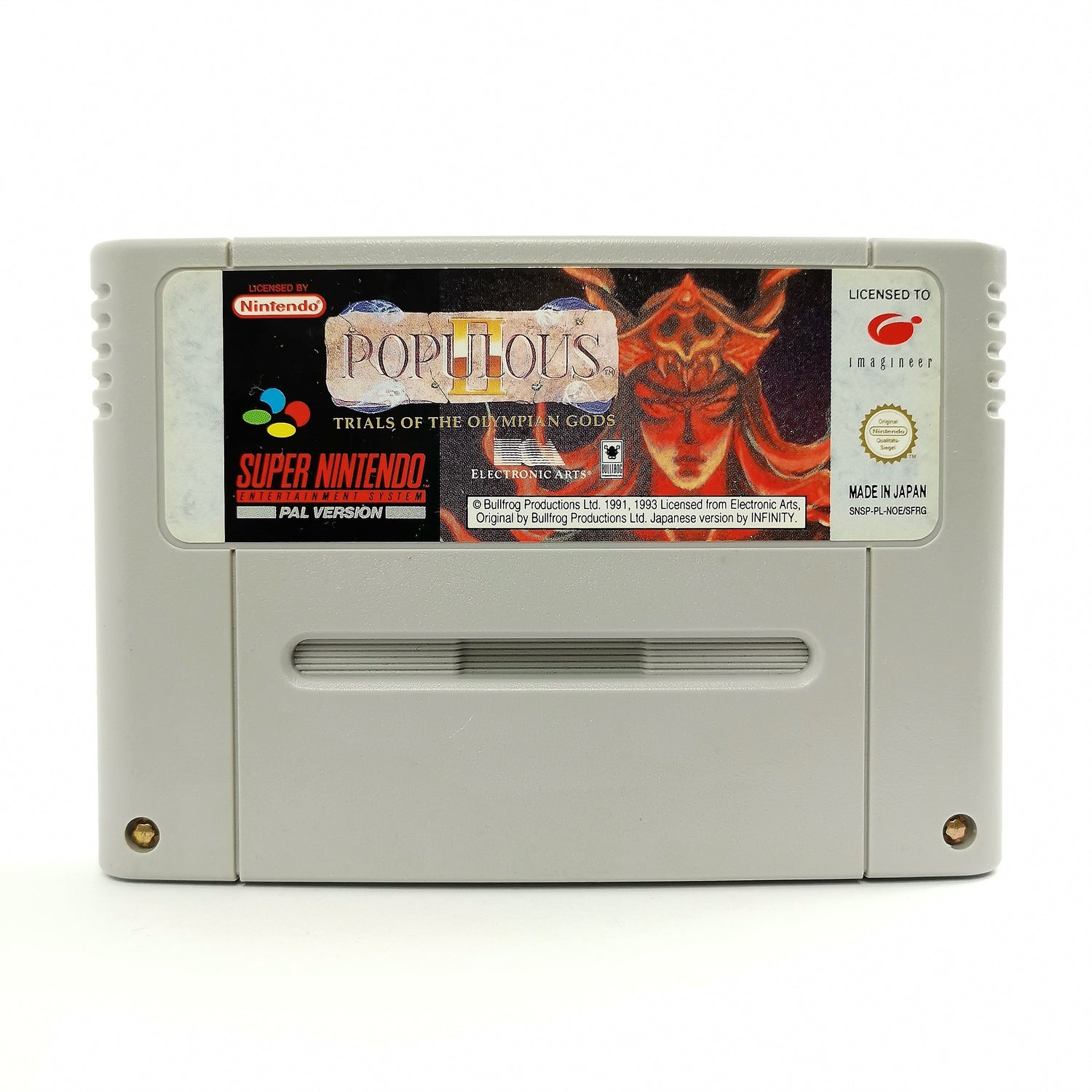 Super Nintendo Spiel : Populous II 2 Trials of the olympian Gods | SNES Modul