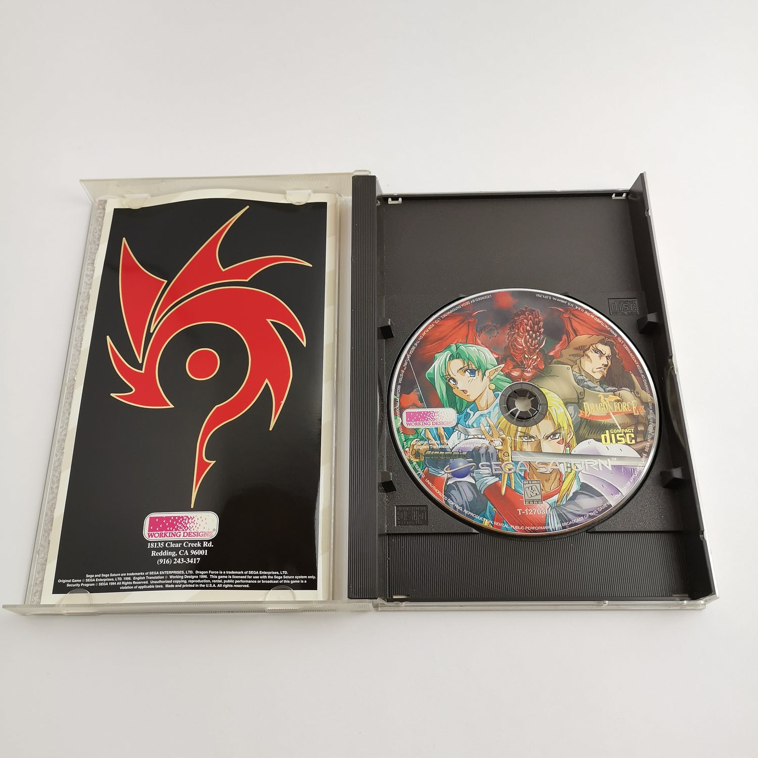 Sega Saturn Spiel : Dragon Force Working Designs OVP & Anleitung | NTSC-U/C USA