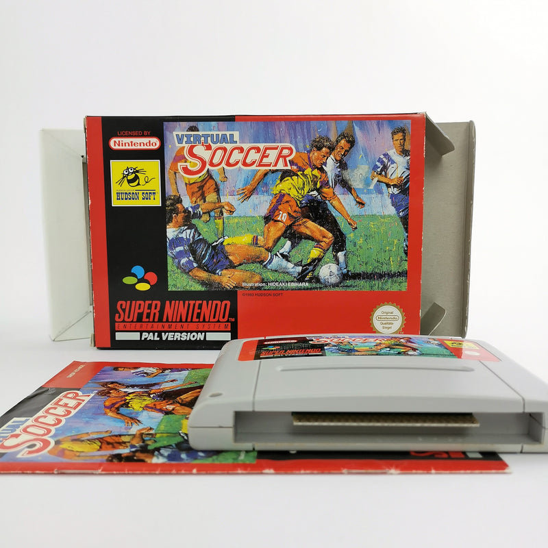 Super Nintendo game: Virtual Soccer - original packaging &amp; instructions | SNES Soccer PAL