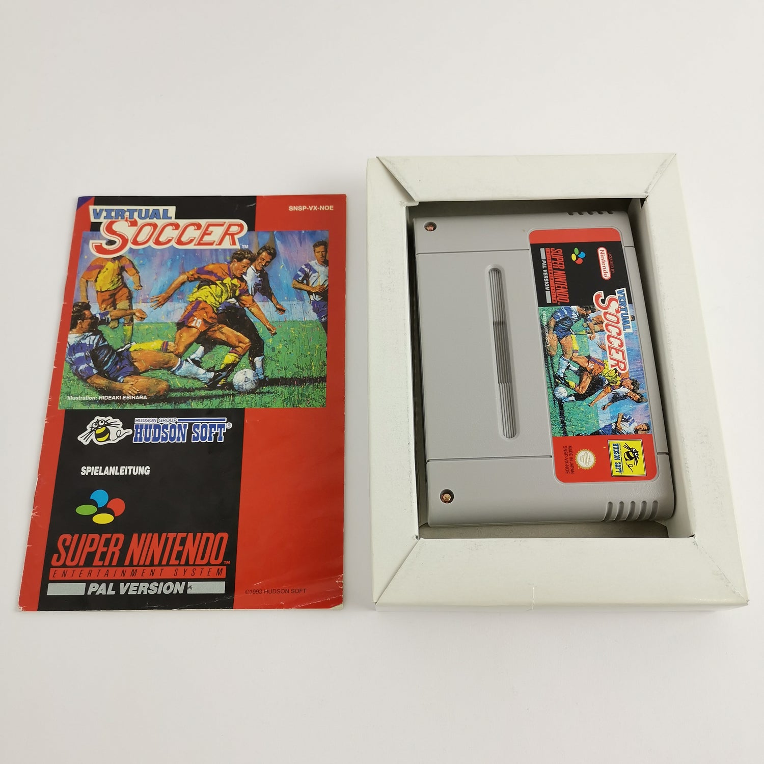 Super Nintendo game: Virtual Soccer - original packaging & instructions | SNES Soccer PAL