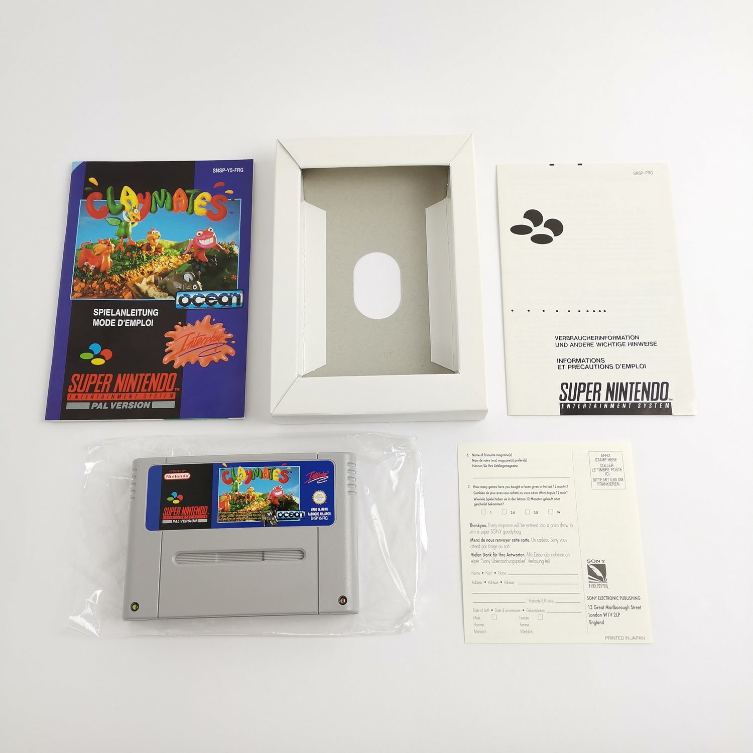 Super Nintendo game: Claymates by Interplay - original packaging & instructions | SNES PAL