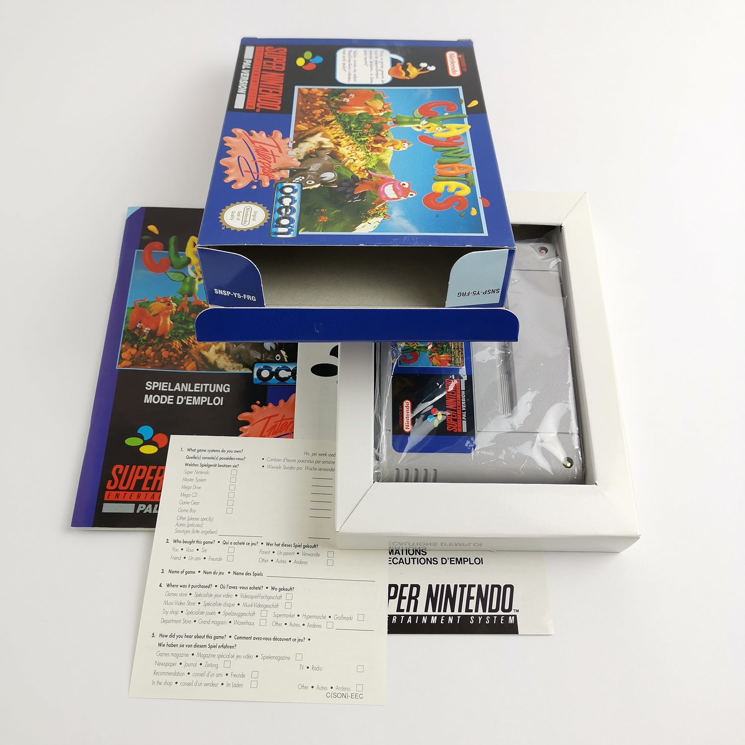 Super Nintendo game: Claymates by Interplay - original packaging & instructions | SNES PAL