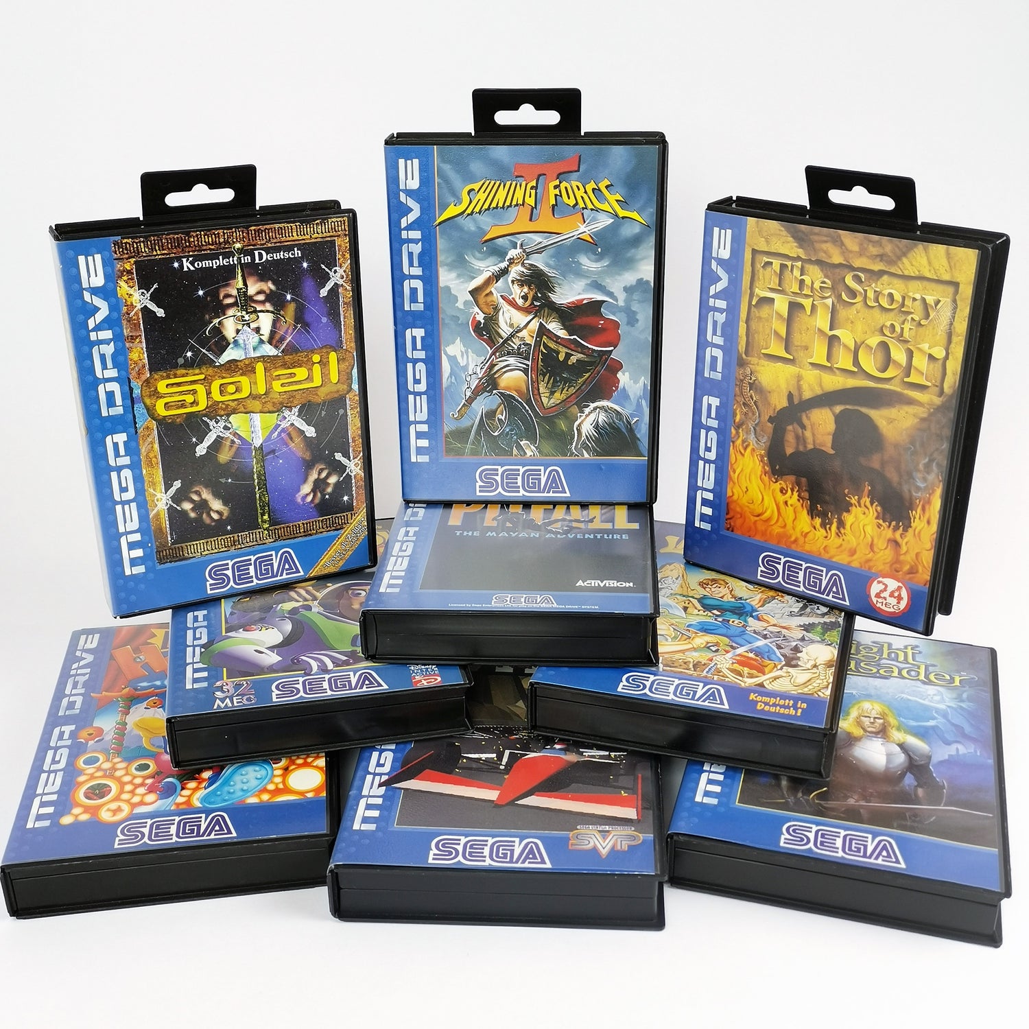 Sega Mega Drive games: Blue original packaging & instructions (all in mint condition) - game selectable