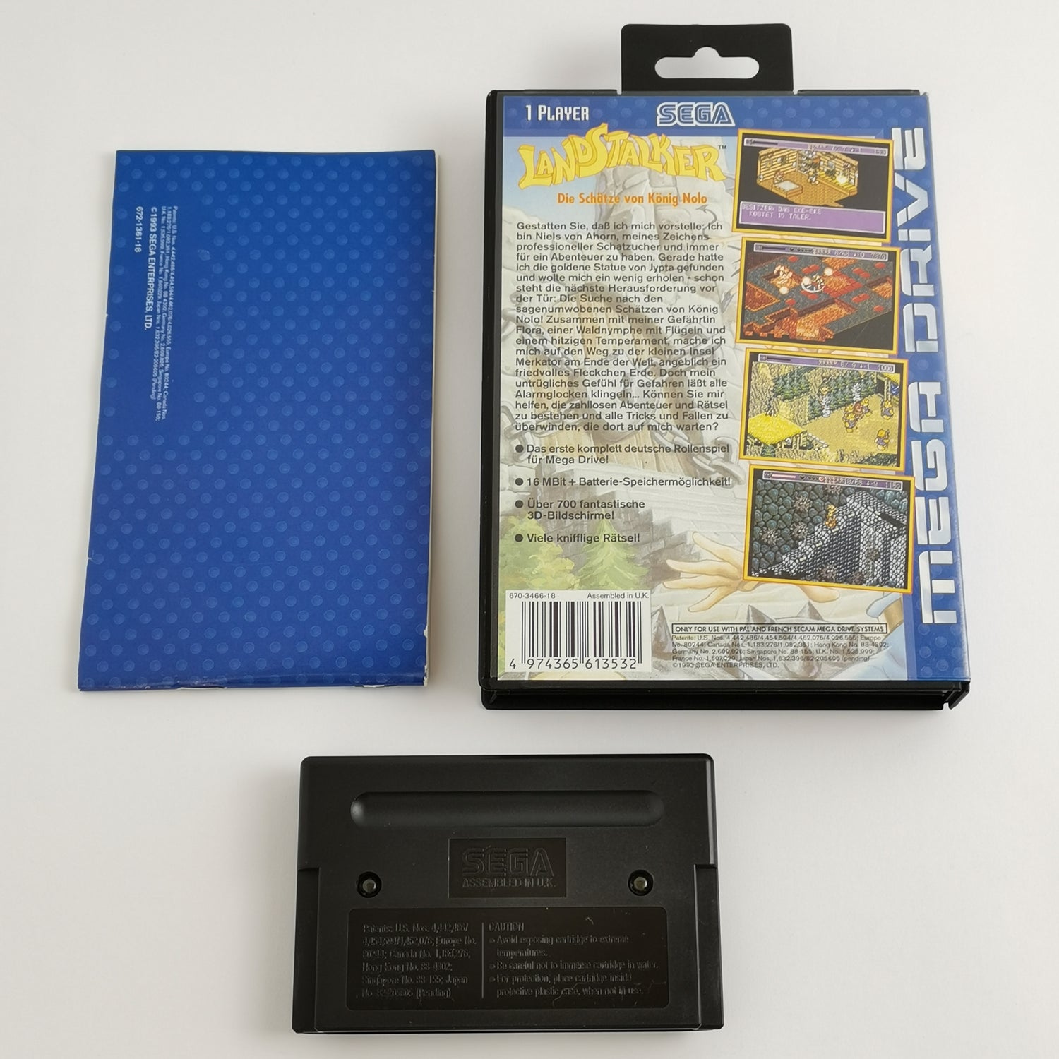 Sega Mega Drive games: Blue original packaging & instructions (all in mint condition) - game selectable