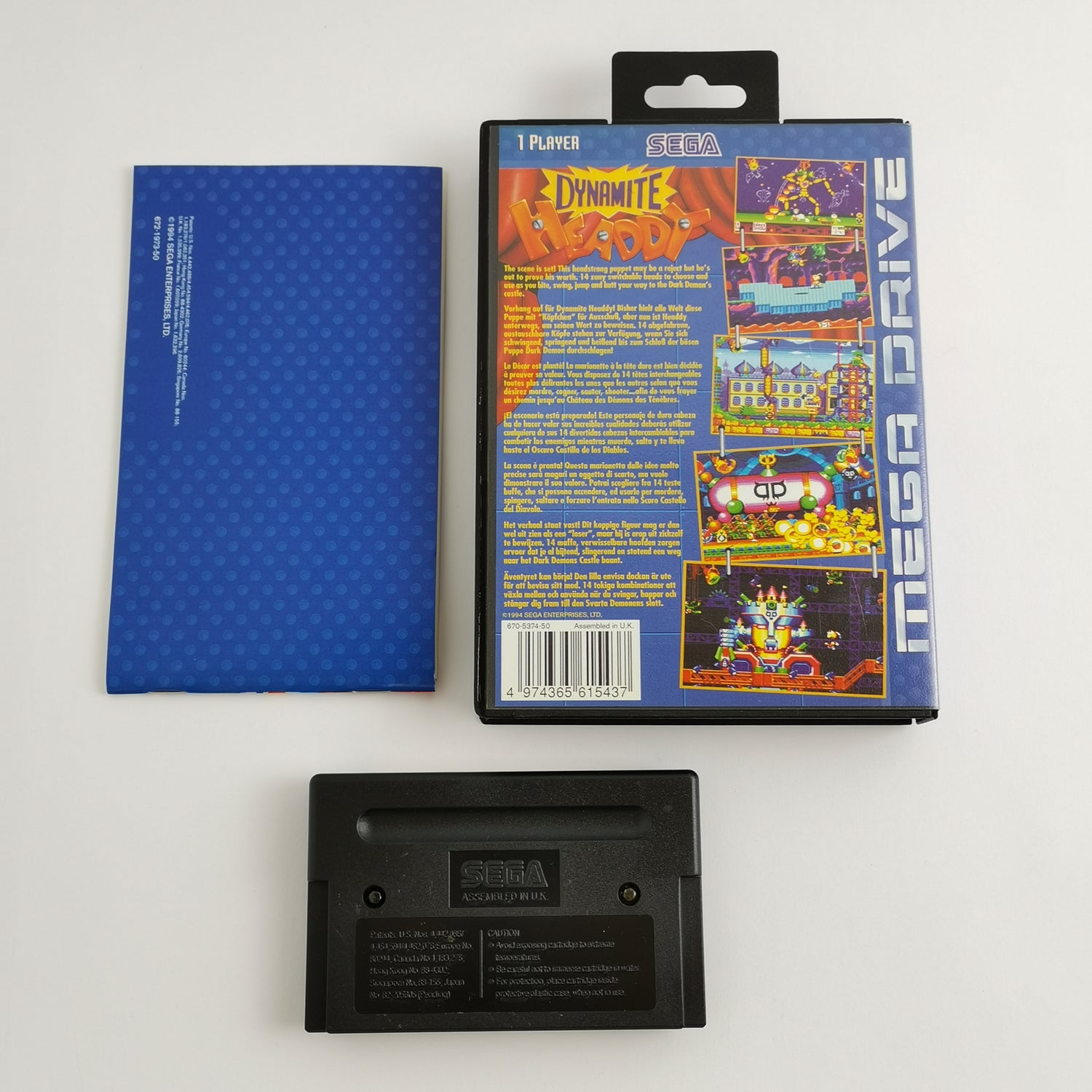 Sega Mega Drive games: Blue original packaging & instructions (all in mint condition) - game selectable