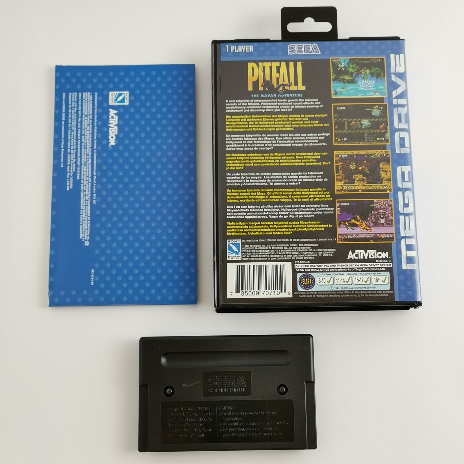 Sega Mega Drive games: Blue original packaging & instructions (all in mint condition) - game selectable