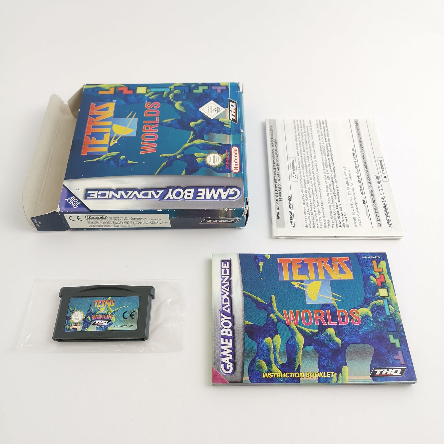 Nintendo Game Boy Advance Game: Tetris Worlds - OVP & Instructions PAL | GBA THQ