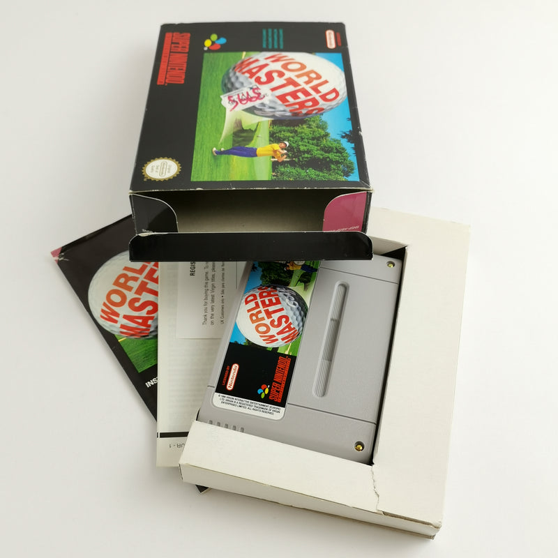 Super Nintendo game: World Masters Golf - original packaging &amp; instructions PAL EUR | SNES 16bit