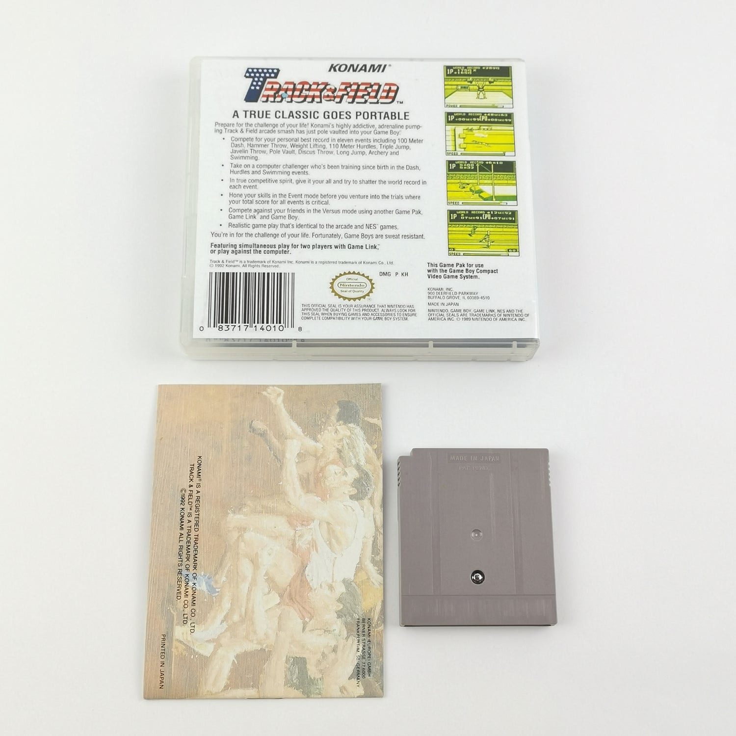 Nintendo Game Boy Classic Game: Track & Field + Instructions PAL | Konami GB