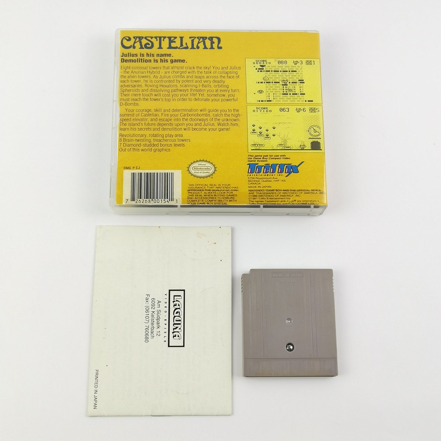 Nintendo Game Boy Classic Game: Castelian - Module & Instructions PAL NOE