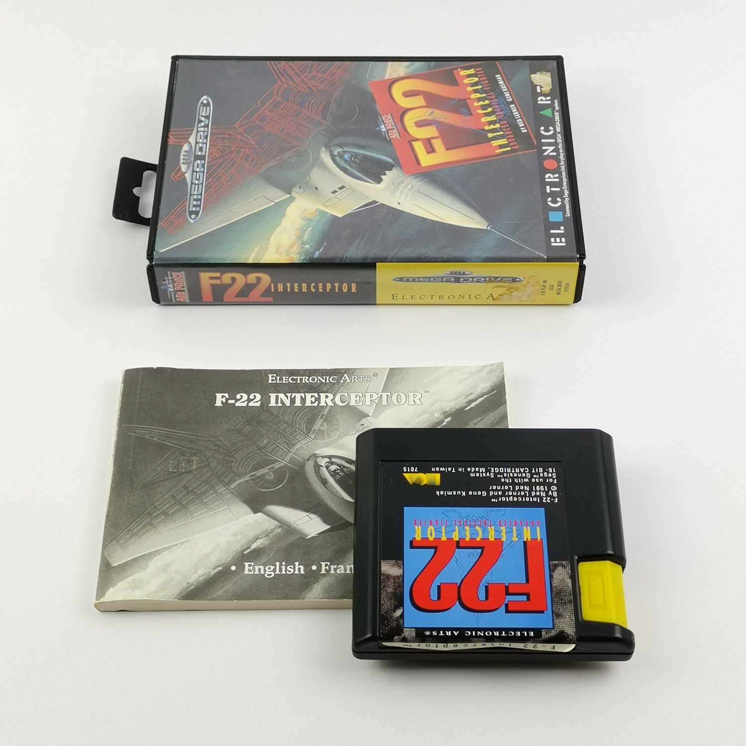 Sega Mega Drive Game: EA Air Force F22 Interceptor - OVP & Instructions PAL | M.D