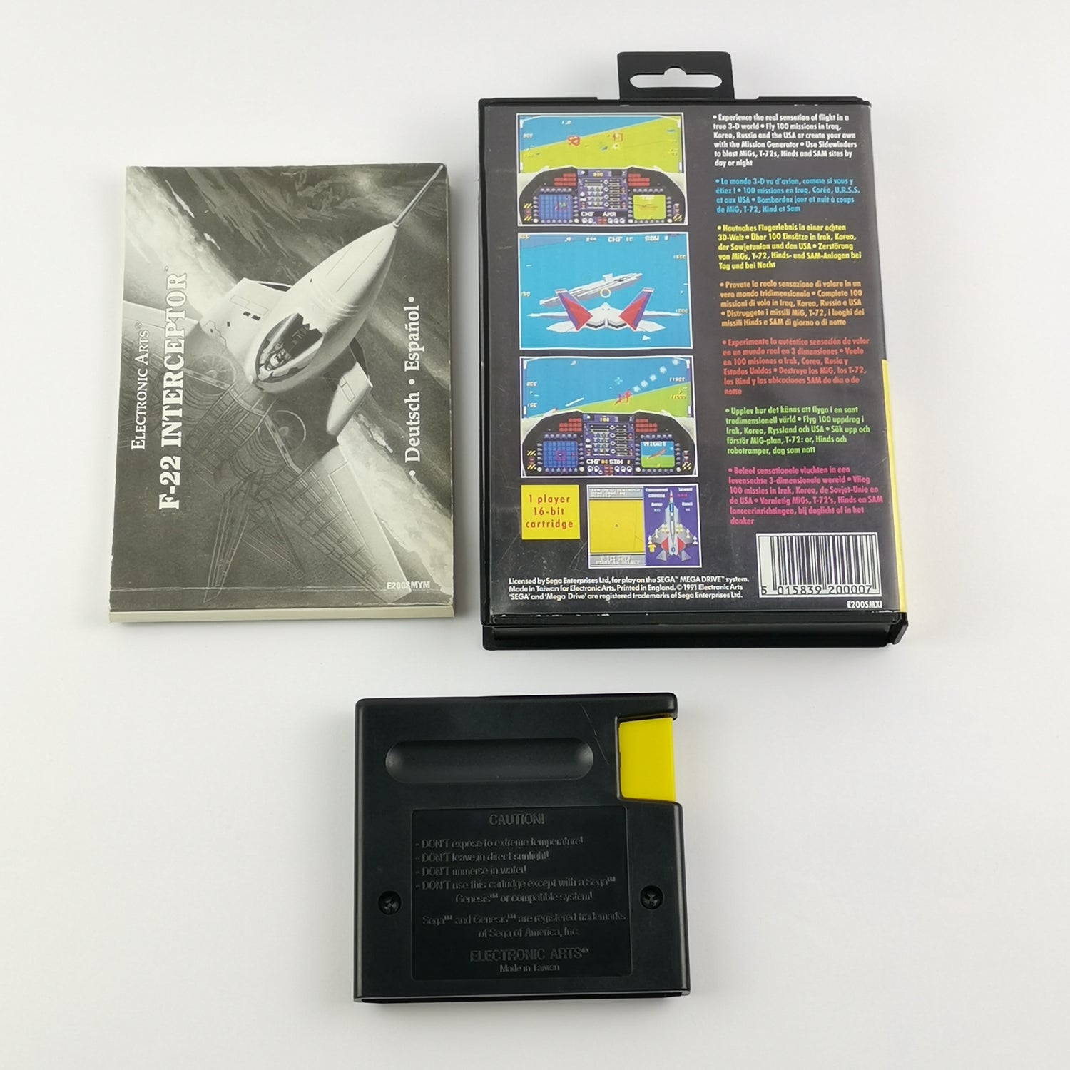 Sega Mega Drive Game: EA Air Force F22 Interceptor - OVP & Instructions PAL | M.D