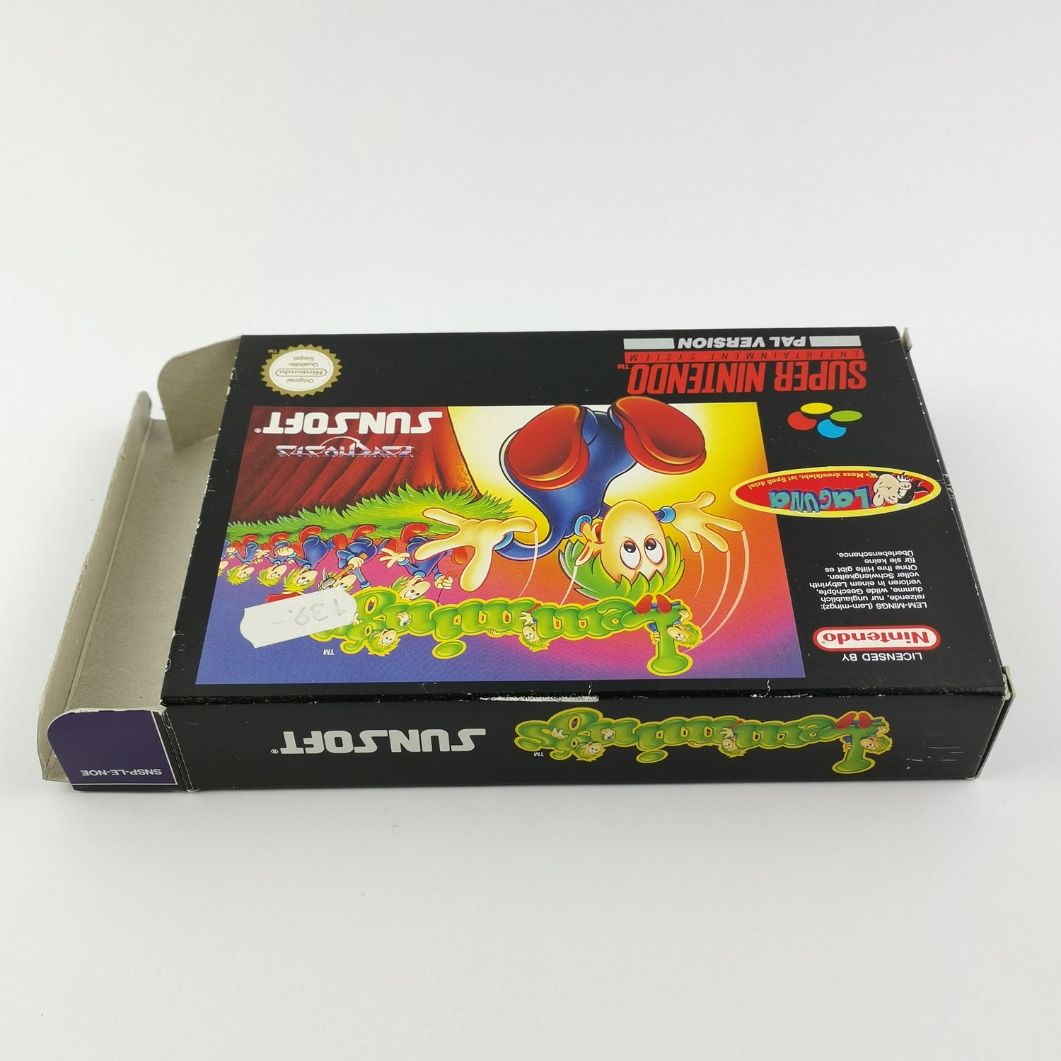 Super Nintendo game: Lemmings - original packaging & instructions | SNES cartridge PAL NOE