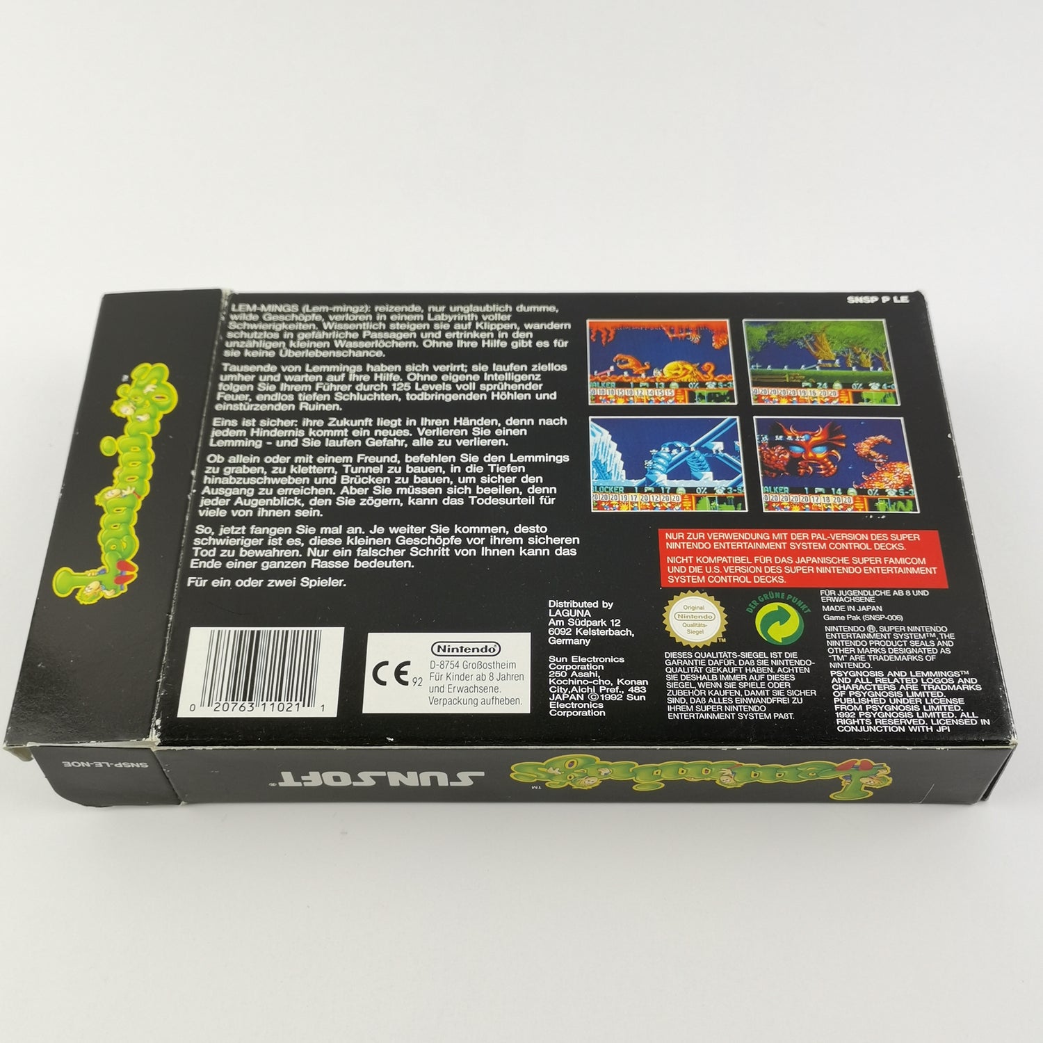 Super Nintendo game: Lemmings - original packaging & instructions | SNES cartridge PAL NOE