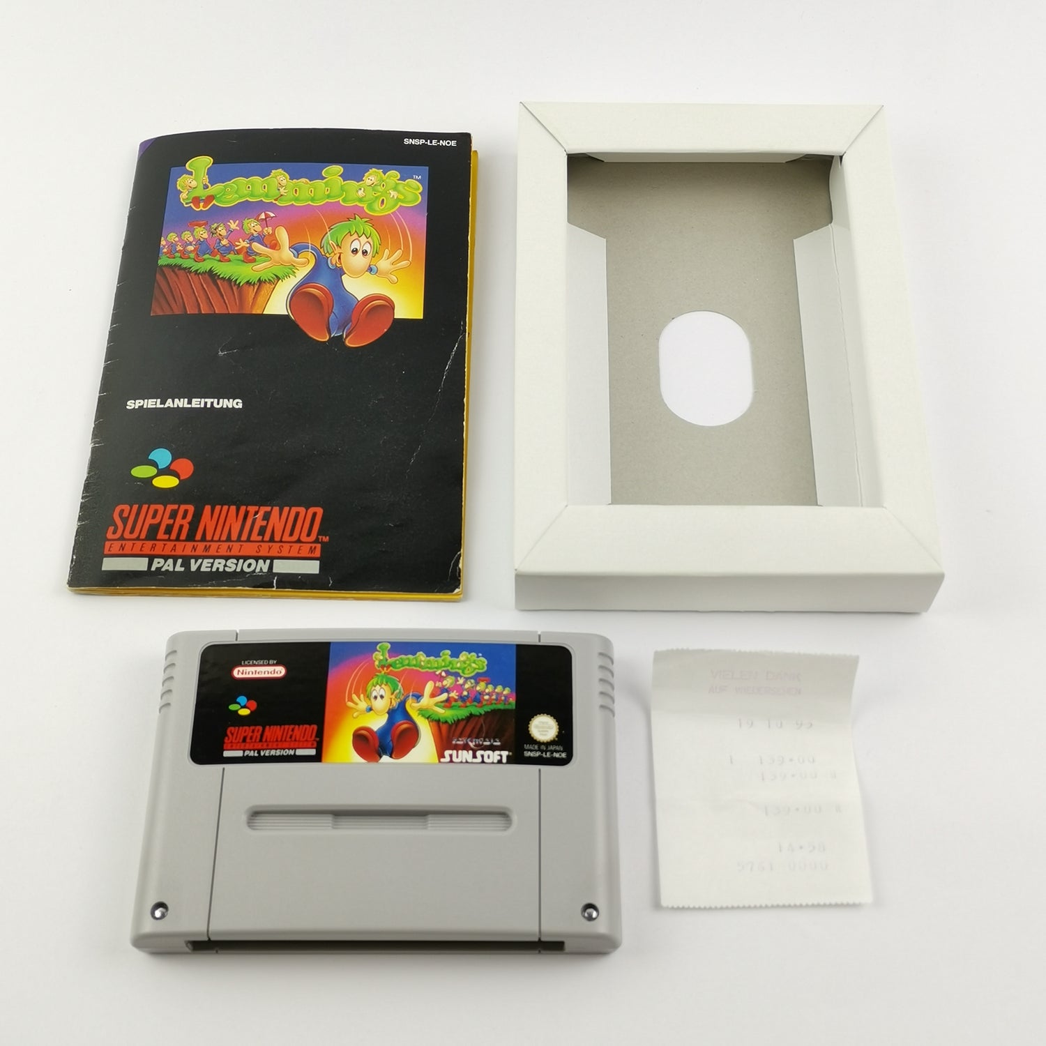 Super Nintendo game: Lemmings - original packaging & instructions | SNES cartridge PAL NOE