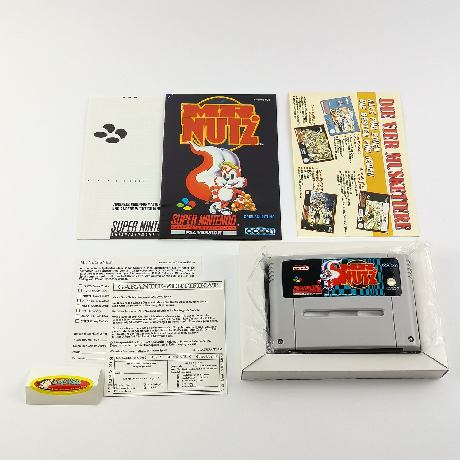 Super Nintendo Game: MR. Useful - original packaging & instructions PAL NOE | SNES cartridge 16bit