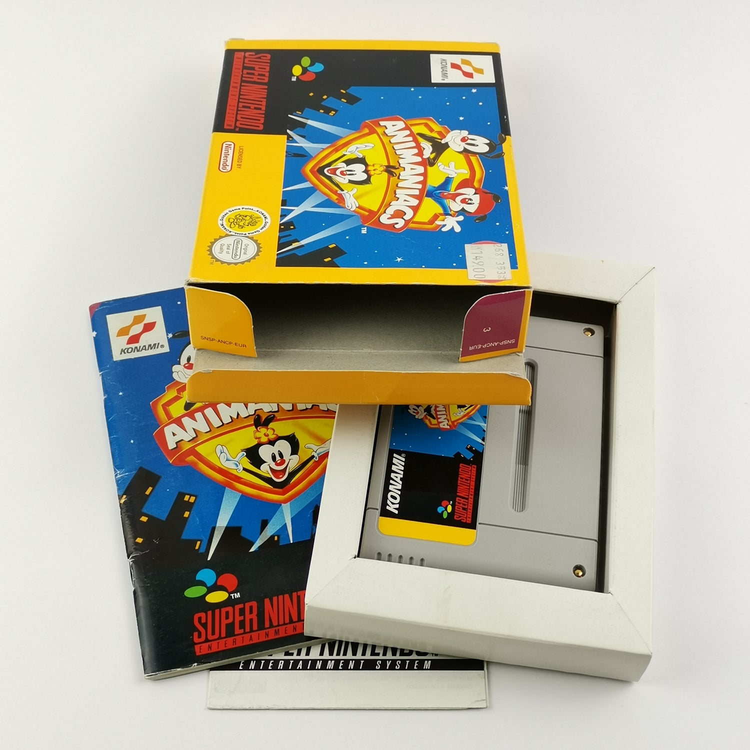 Super Nintendo Game: Animaniacs - OVP & Instructions PAL | SNES 16bit cartridge