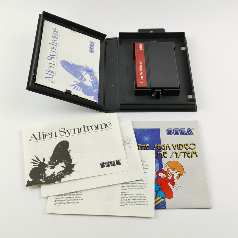 Sega Master System game: Alien Syndrome - original packaging &amp; 2 instructions PAL MS cartridge