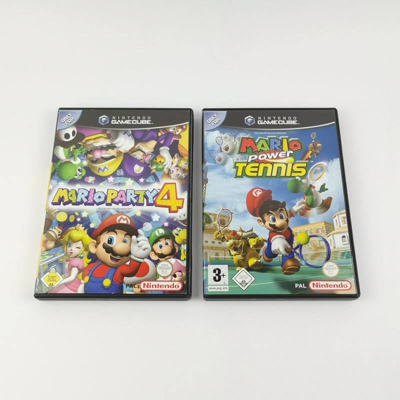 Nintendo Gamecube Spiele : Mario Party 4 & Mario Power Tennis - OVP Anleitung