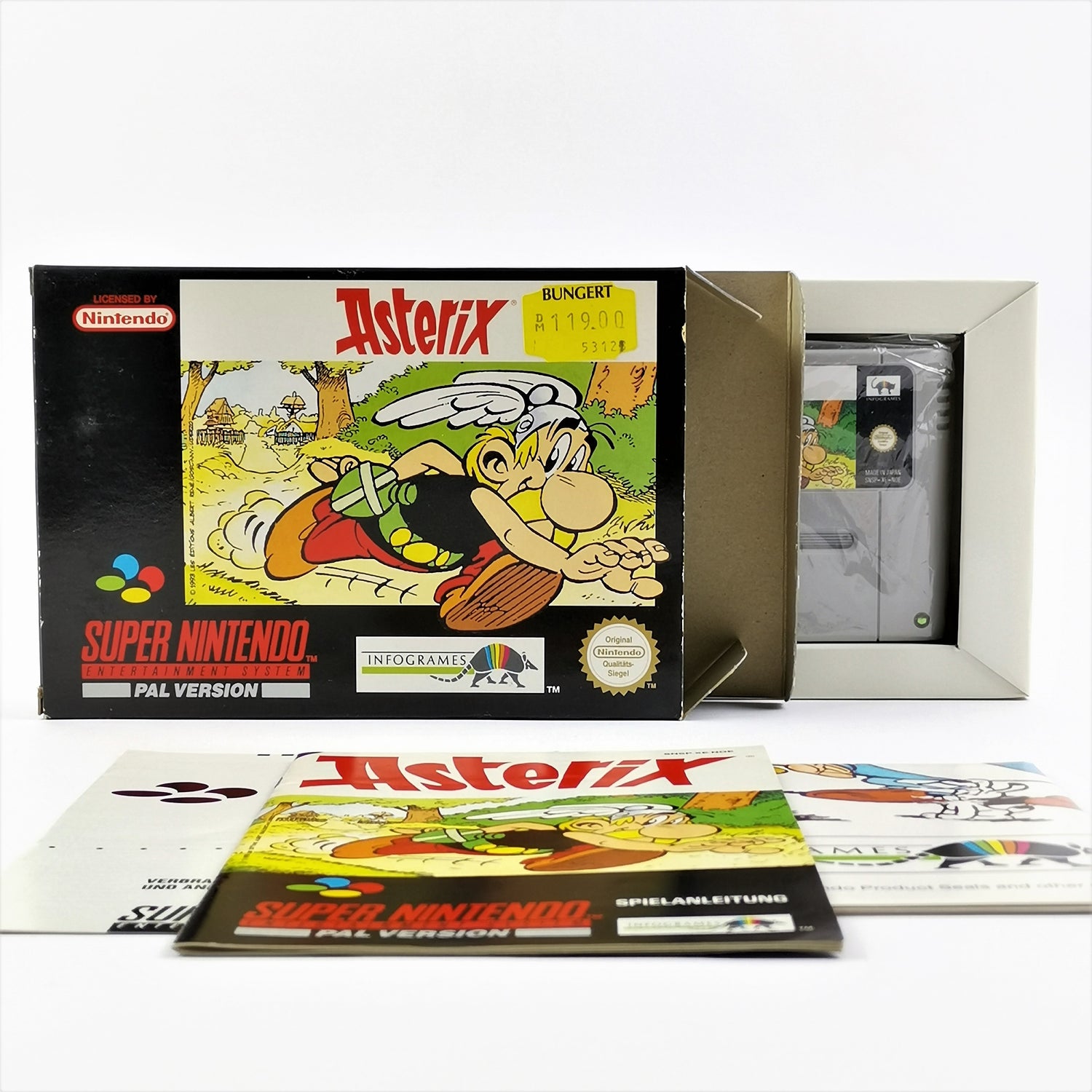 Super Nintendo game: Asterix - original packaging & instructions PAL version | SNES cartridge