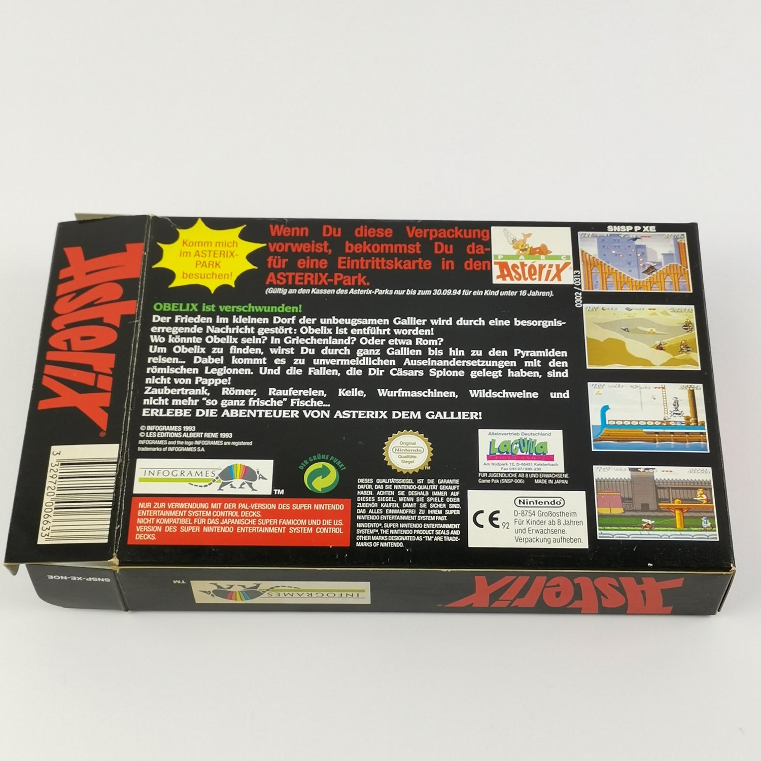 Super Nintendo game: Asterix - original packaging & instructions PAL version | SNES cartridge