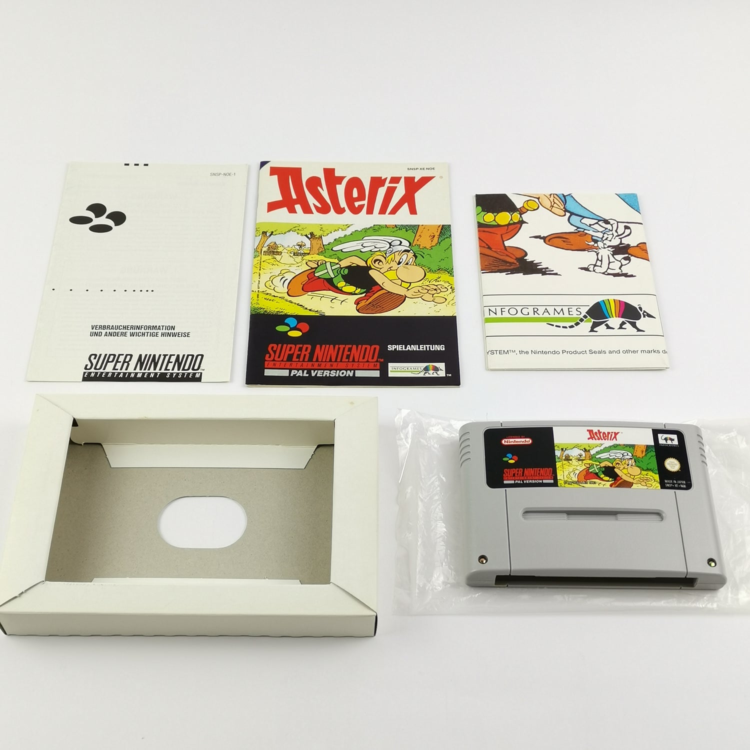 Super Nintendo game: Asterix - original packaging & instructions PAL version | SNES cartridge